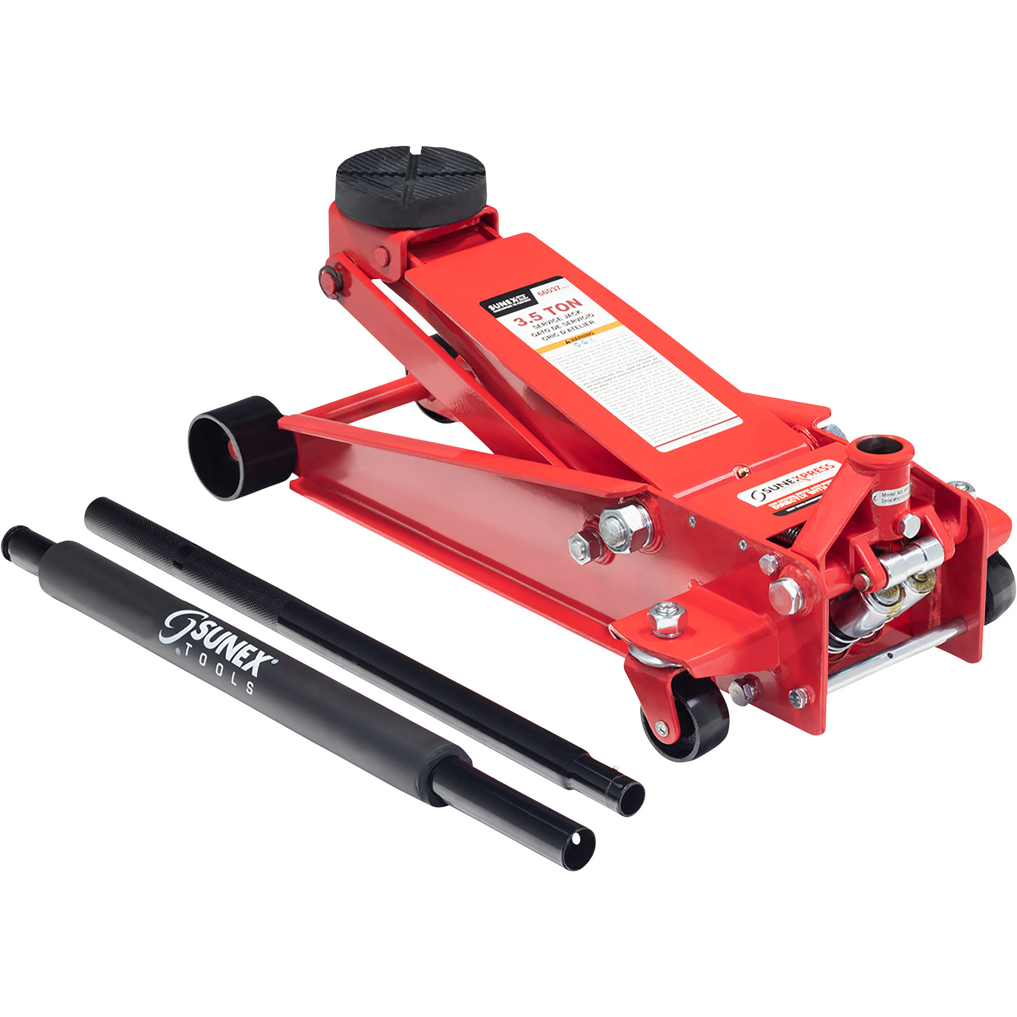 Sunex Tools Heavy-Duty Service Floor Jack — 3.5-Ton Capacity, Rapid Rise Technology, Model# 66037
